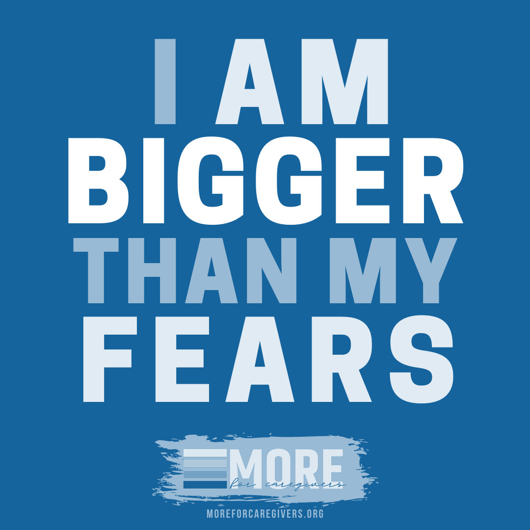 More4Caregivers's tweet photo. Repeat after me...  "I am bigger than my fears."

#specialneedsparenting #medicalmama #specialneedsmom #chdmom #t21mom #autismmom #stuck #change #growth #fear https://t.co/eHotaoNW8t