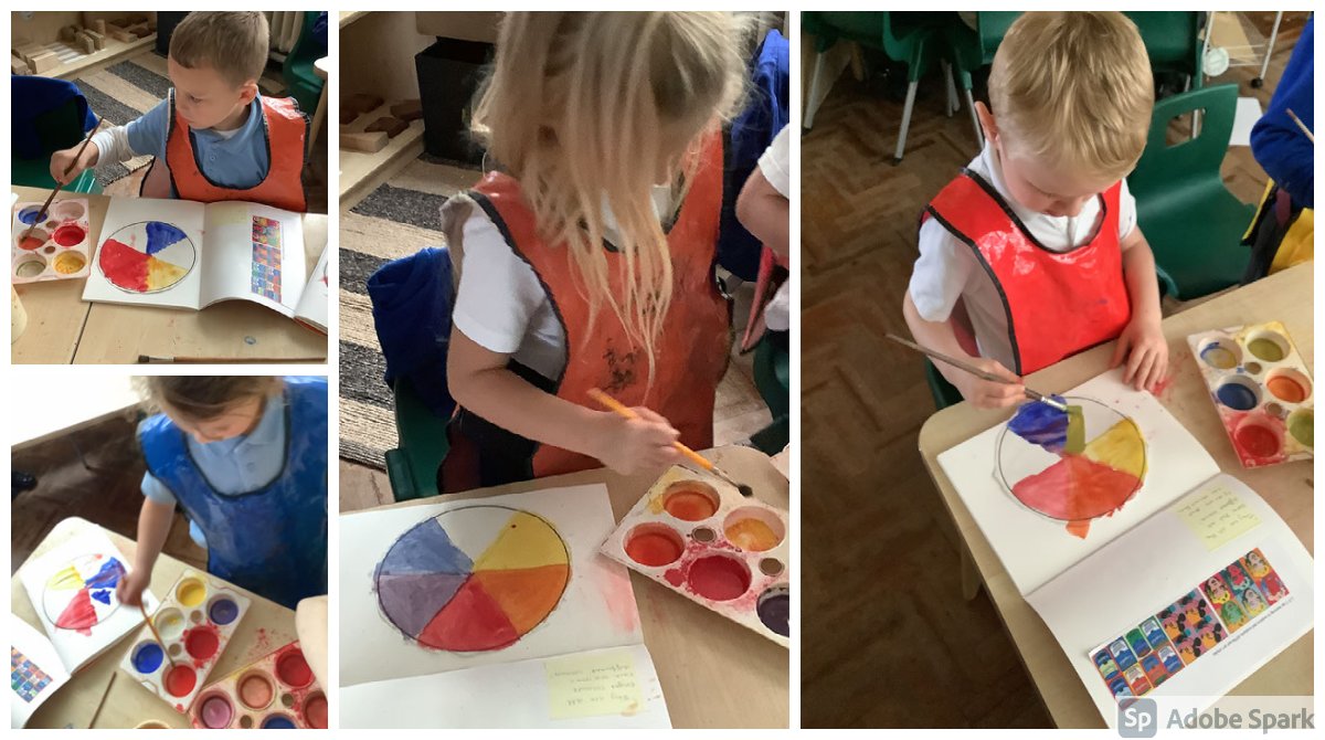 IPMATGirnhill's tweet photo. Our Rabbits class have become experts at colour mixing this week. They are learning the skills that will help them to eventually create their own piece of POP art! #IPMATGIS #GIRNHILLrabbits #GIRNHILLart #IPMAT_CEO https://t.co/PdKI6Gf8uT