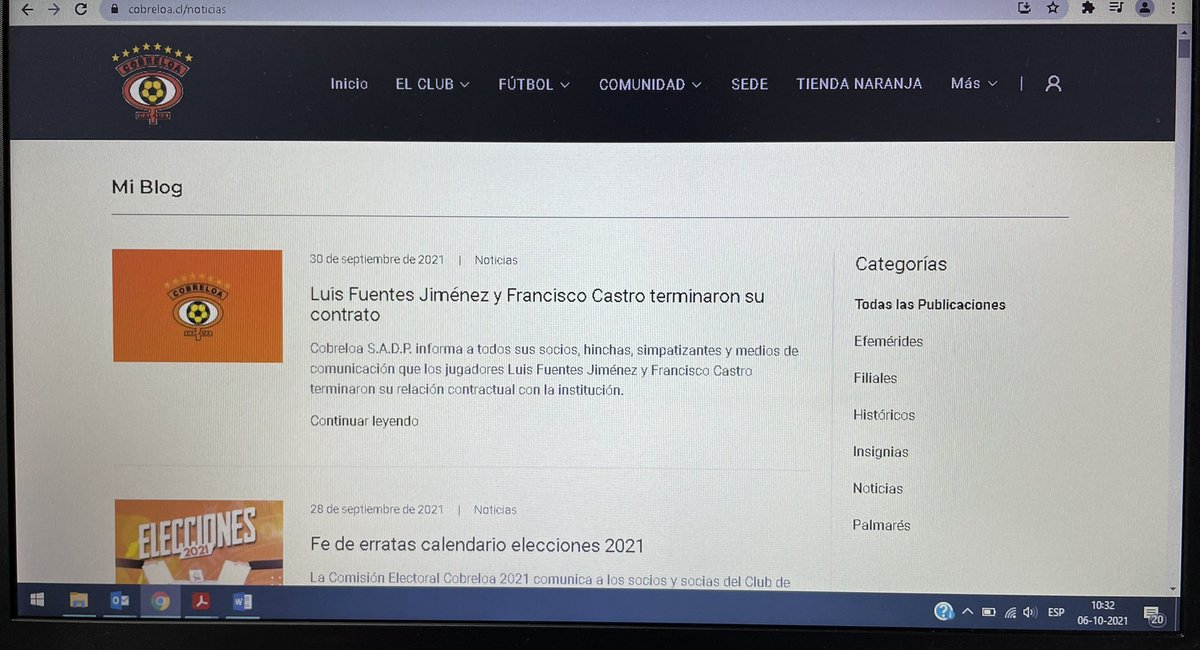 josvem's tweet photo. @eduardorojasr Cuando te enteras por la prensa de la renuncia del directivo de @Cobreloa_SADP  elegido por los socios del club, ni siquiera por respeto a los socios publicarla en su página web https://t.co/aoXLAf2yVm