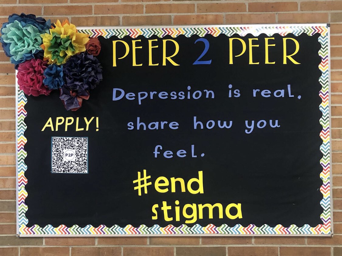 BMS_P2P's tweet photo. P2P is back for the 2021-2022 School Year! Apply to join using the QR code outside the cafeteria https://t.co/QMdruUoFjW