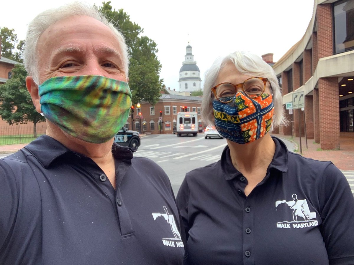 AARPMD's tweet photo. . @AloHank_ , his wife, and his good boy Auggie are walking around the great Capital city of Annapolis, MD for #WalkMDday2021 #WalkMarylandDay. Tell us where you are walking today. https://t.co/3jHH40ZgNh