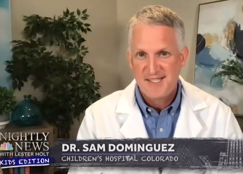Colorado Pediatric Infectious Diseases (@copedsid) on Twitter photo NBC Nightly News (Kids Edition--the one that really counts) featuring Dr. Anthony Fauci and our own "CO Fauci" Dr. <a href="/samdominguez309/">Samuel Dominguez</a> taking #COVID19 questions from kids
nbcnews.com/video/nightly-… NBC Nightly News (Kids Edition--the one that really counts) featuring Dr. Anthony Fauci and our own "CO Fauci" Dr. <a href="/samdominguez309/">Samuel Dominguez</a> taking #COVID19 questions from kids
nbcnews.com/video/nightly-…