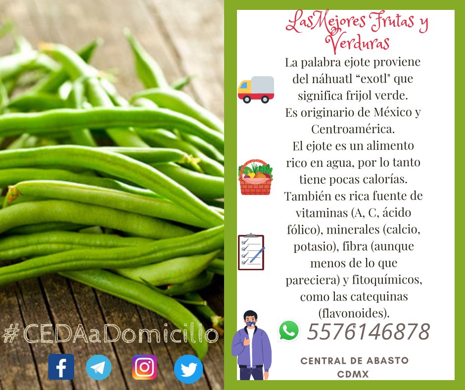 VerdurasI's tweet photo. #Ejote #Exotl #Verduras #Frutas #Legumbres #CentralDeAbasto #FelizMiércoles #Nutrición #DespensaHastaTuDomicilio https://t.co/5FDU6ET9h3