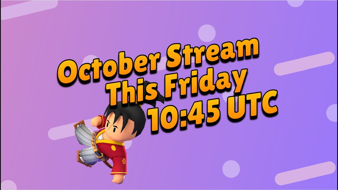 Stumble Guys on X: Join us on Dev Stream this Friday 10:45 UTC. We'll be  having 2 tournaments and they are both in DUO -mode. So get partnered up  before stream ☺️