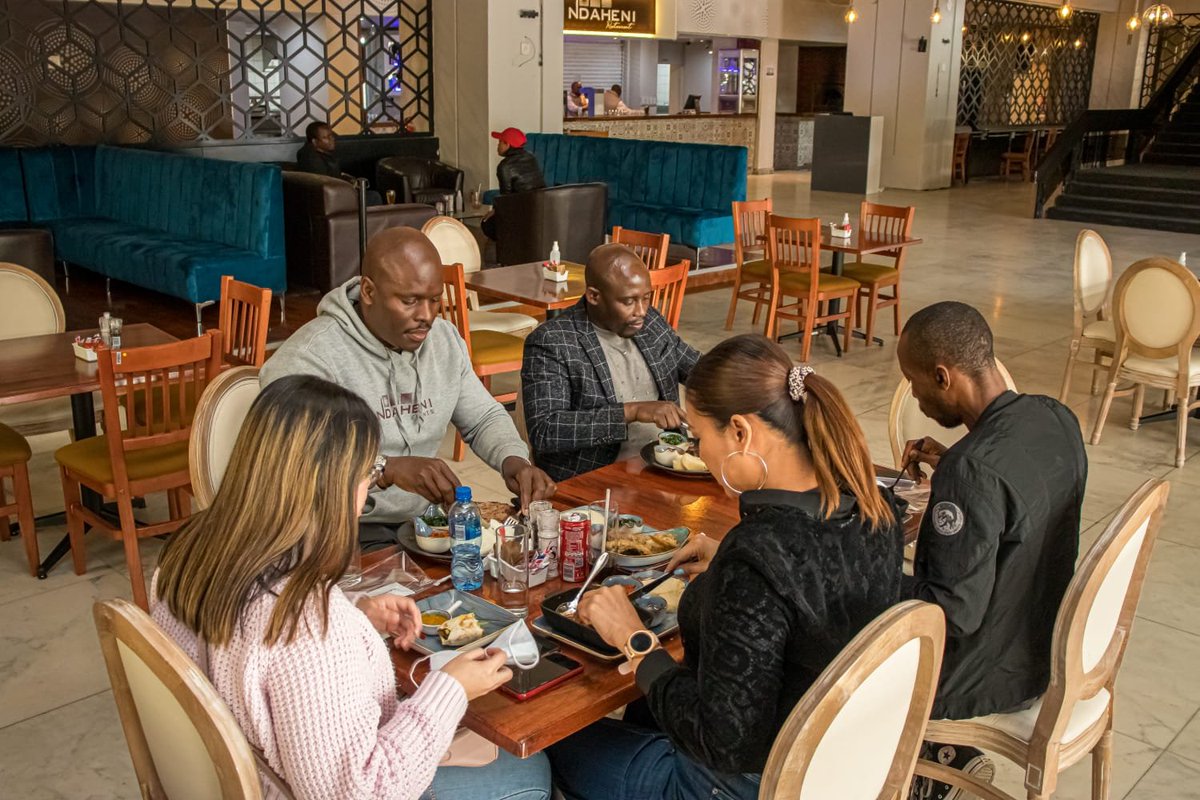 NdaheniRest's tweet photo. Wanna Dine inside or outside while watching the beauty of Pretoria?  Our Restaurant AND Bar have huge dinning area for you and your family or friends.
We are @ State Theatre Pretoria
BOOK or Walk in: info@ndahenirestuarant.co.za
Tel:012 320 1685
Cell 079 9220407

#AlwaysAVibe https://t.co/7p22O9GQTm