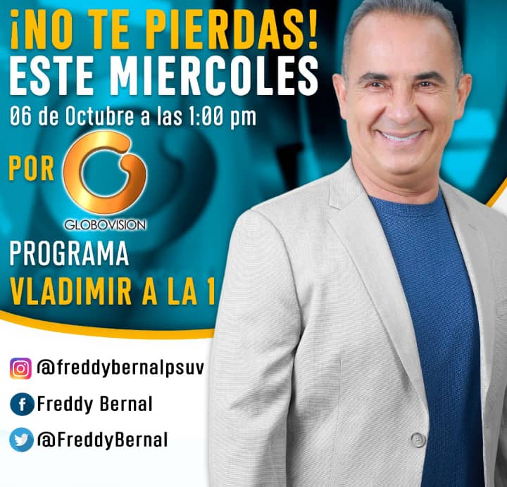 clapmariscal's tweet photo. ¡No te pierdas! a la 1:00pm, estará el próximo gobernador del Táchira @FreddyBernal, en programa📺
"Vladimir a la 1" por GLOBOVISIÓN
#ClapTachiraConBernalGobernador 💛🖤💛
@TachiraNoticias @fogoninforma
@BermudezJoseA @Juntosxtachira1 @arguelloyepfri @Juntosxtachira1 https://t.co/2IWkP8pJa7