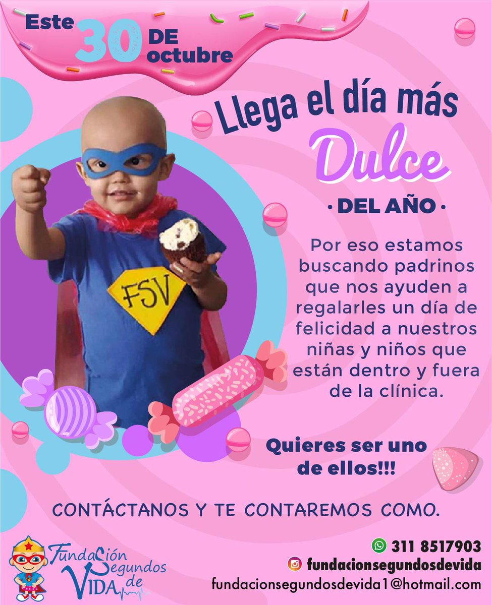 Llega uno de los días más esperados por nuestros superhéroes, y para hacer de este un día muy especial necesitamos de tu ayuda.
Si deseas apoyarnos, escríbenos par darte más información.