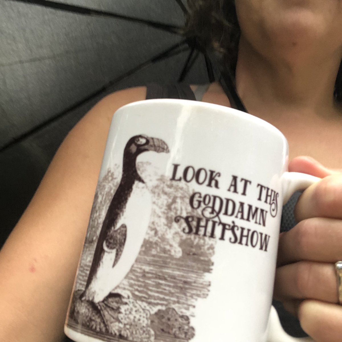 gigi_rose's tweet photo. TFW you walk away from the bus stop moms &amp; realize you’ve been holding your mug profanity-side out. https://t.co/Thz353DS3L