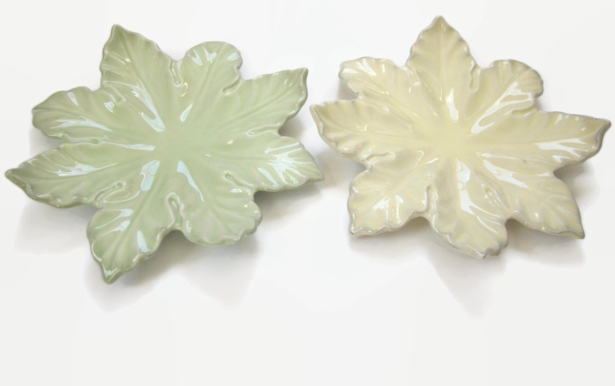 jarmgirl's tweet photo. Leafy Majolica Plates Pastel Green &amp; Yellow Raised Relief Decorative Plate Set Handpainted In Portugal Sold "As Is" https://t.co/oP8YIBBmXR #green #yellow #leafyplates #majolicaplates #pastelplates #greenyellow #raisedrelief #decorativeplates #majolicaplateset https://t.co/ncLgdGd5zs
