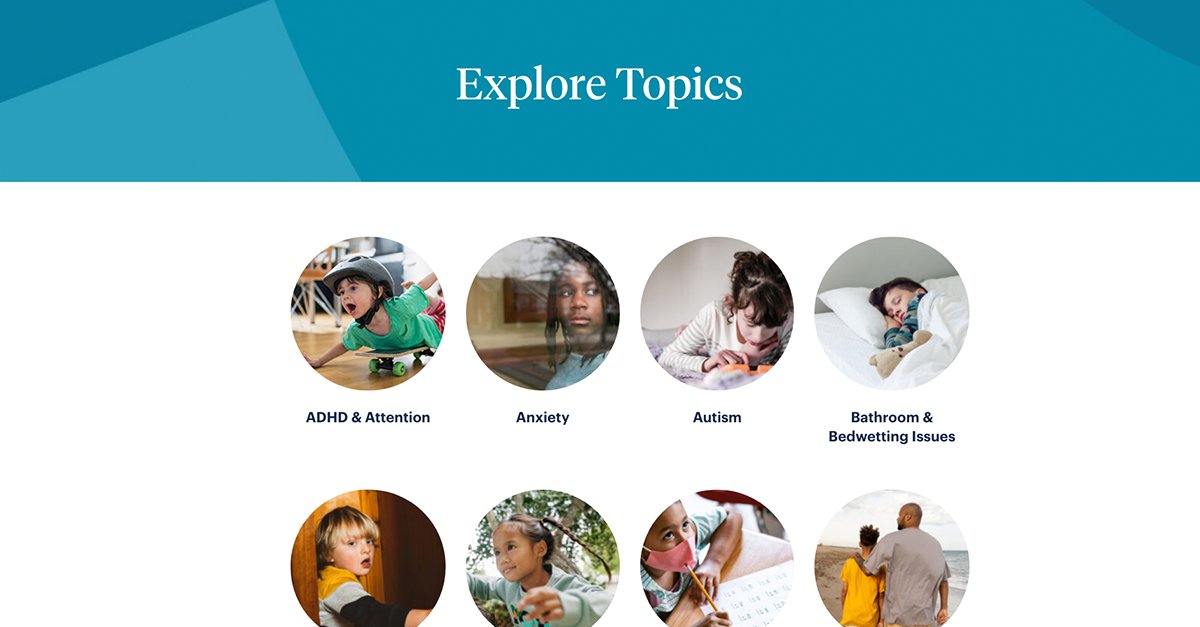 ChildMindEdu's tweet photo. Find information to help you support children who are struggling with mental health, behavior or learning challenges.

If you're looking for a specific concern or disorder, you can browse by topic: https://t.co/49GujoZDWH https://t.co/EXhW4FDM3I