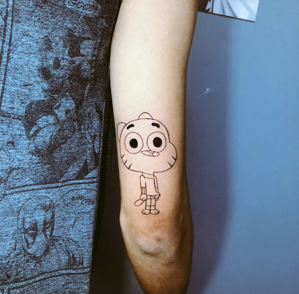 💕Gumball and Darwin💘 . . . #coupletattoo #gumballtattoo