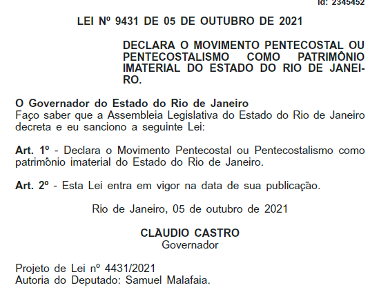 Bom dia para vc, cidadão fluminense, que ganhou um novo patrimônio imaterial para chamar de seu.