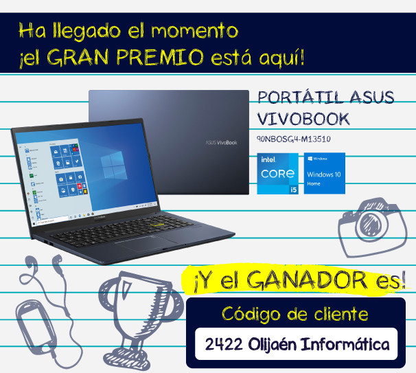 Infowork_iw's tweet photo. 📣Ya tenemos GANADOR de nuestro especial #InfoworkVAC
Fantástico #portátil @ASUS_ib que es todo un premiazo
¡¡Felicidades a nuestro cliente 2422 Olijaén Informática!!
#Infowork #Mayorista #soluciones #sorteo #premio #soluciones #VueltaAlCole #GanaMas #tienda
👇🏽👇🏽👇🏽 https://t.co/H4nSZCk4ig