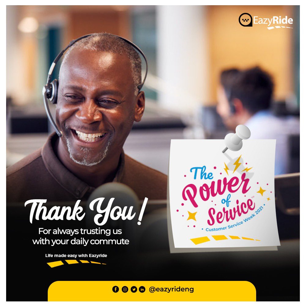 wakasell's tweet image. Happy Customer Service Week. EazyRide NG  #eazyride  #easytransport #dailycommute #lessstress #convenience #lagosnigeria #lagosbusiness #lagosvendors #500startups #lifeinlagos #lagosbusiness #lagosweddings #lagosweddings #lagostransport #customerservice