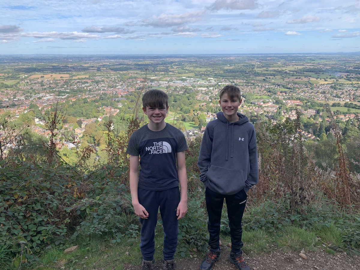 Lupton L4th boys enjoying the Malvern views on the Malvern walk.