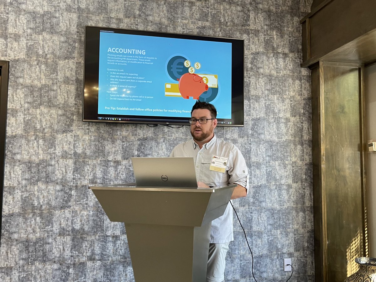 OKCityALA's tweet photo. Daniel Schoonover, IT Director at Mahaffey &amp; Gore, gave a great presentation on IT security and best practices at our September meeting. #ITservices #itmanagement https://t.co/9eINFMU8vt