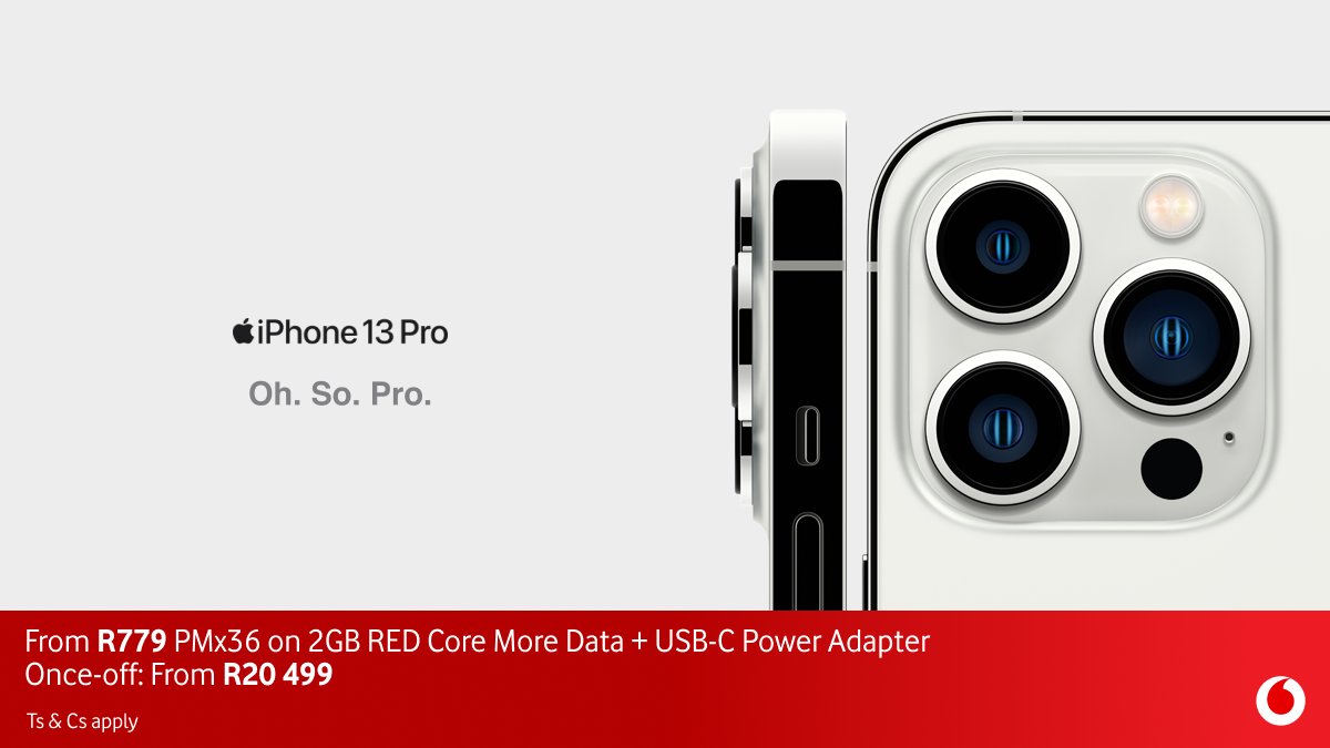 Vodacom's tweet photo. The biggest Pro camera system upgrade ever. Super Retina XDR display with ProMotion for a faster, more responsive feel. Pre-order yours now! https://t.co/8dJgc5EQrs