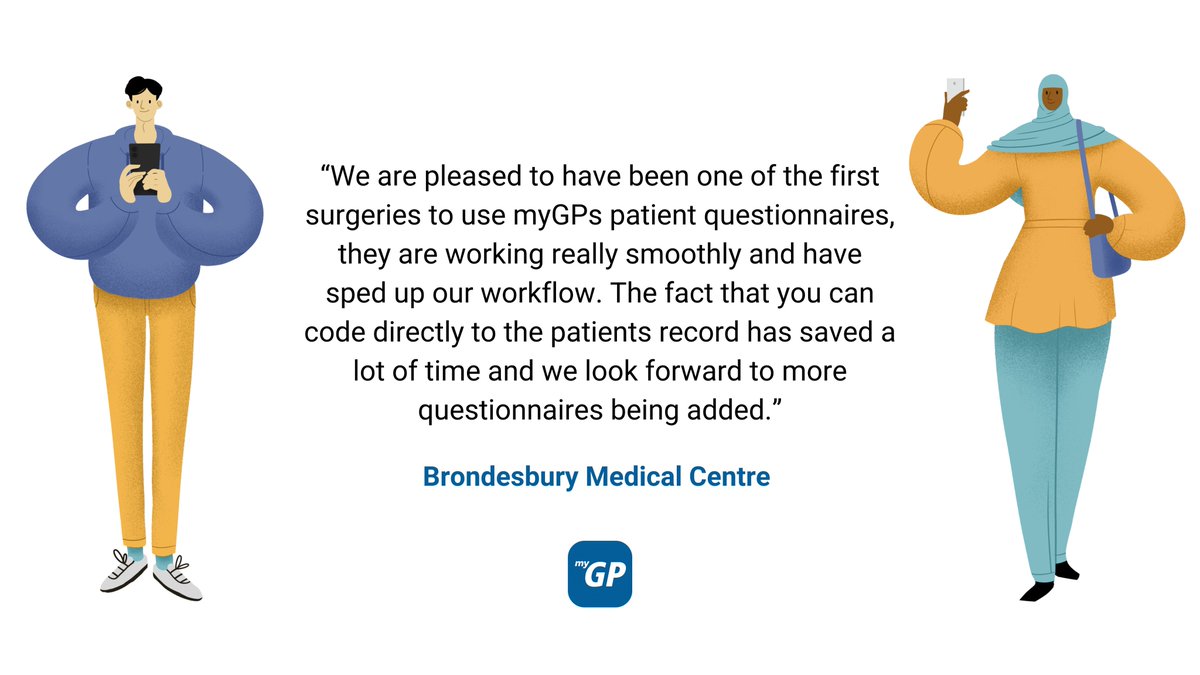 myGP (@mygp_app) on Twitter photo We're thrilled to see GPs already benefitting from our newly launched Patient Questionnaires.
Thank you <a href="/bmc_brondesbury/">Brondesbury Medical Centre</a> for your lovely feedback!
You can learn more about our time-saving Patient Questionnaires here: mygp.com/mygp-to-roll-o… We're thrilled to see GPs already benefitting from our newly launched Patient Questionnaires.
Thank you <a href="/bmc_brondesbury/">Brondesbury Medical Centre</a> for your lovely feedback!
You can learn more about our time-saving Patient Questionnaires here: mygp.com/mygp-to-roll-o…