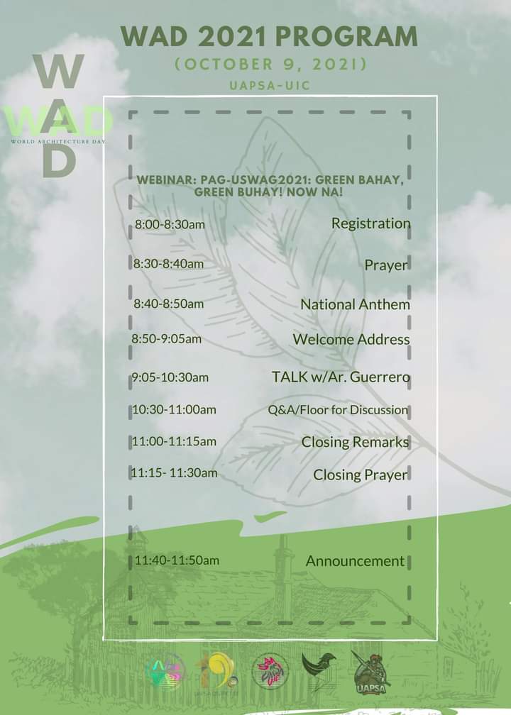 UapsaUic's tweet photo. We’re down to our last 𝟯 𝗗𝗮𝘆𝘀 before our most awaited WAD 2021! "PAG-USWAG"

Check out the Program flow!!
Join us with this coming October 9, 2021!

If you are also interested to join @uapsa_um and @UAPSA_UPMin events, kindly visit their acoounts 😉 SEE YOU KA-UAPSA! https://t.co/utwGieO7bj