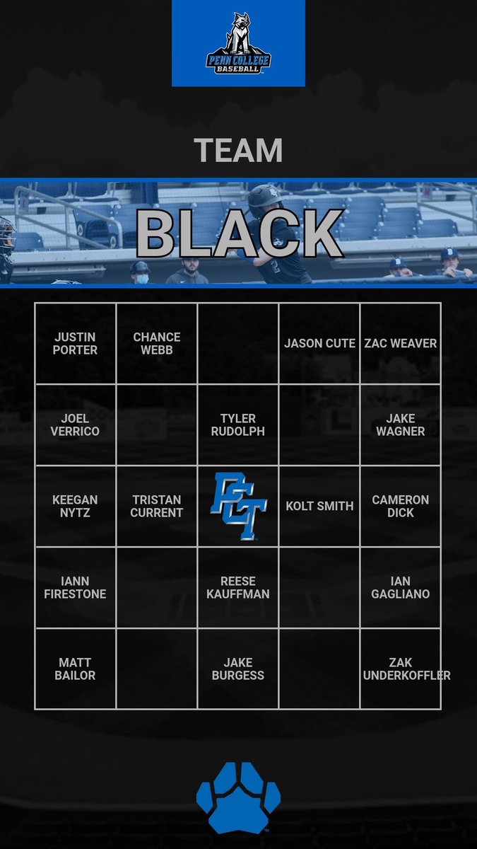 PCTBaseball's tweet image. 4 days away from the Annual Black &amp;amp; Blue Classic! Showdown is high noon on Sunday at Muncy Bank Ballpark at Historic Bowman Field. Coach Heller leads Team Blue while Coach Lewis leads Team Black #TheBrotherhood #OctoberMagic #GoPCTBaseball