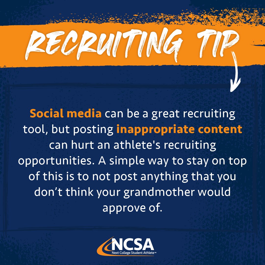 ncsa's tweet photo. #RecruitingTip https://t.co/vhyloydS5X