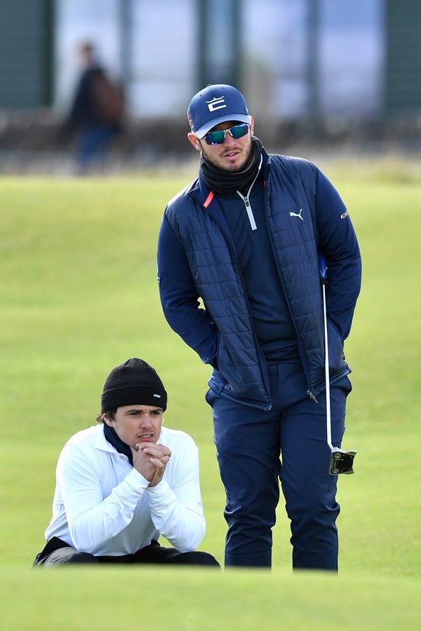 TheVampsBrad's tweet photo. What a pleasure it was to be back at @dunhilllinks, always an amazing week, thank you to the team for having me back. Made it to the Sunday with this gent @EwboF, well done pal it was so much fun and you played brilliant 👊🤍 https://t.co/3FaL1ULlKD