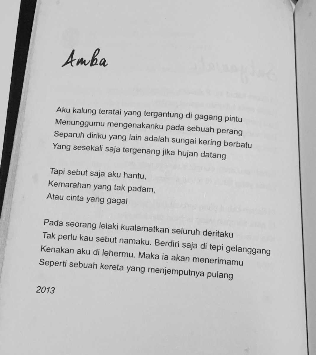 adimasnuel's tweet photo. Amba - Gunawan Maryanto https://t.co/GPv5qsq0h9