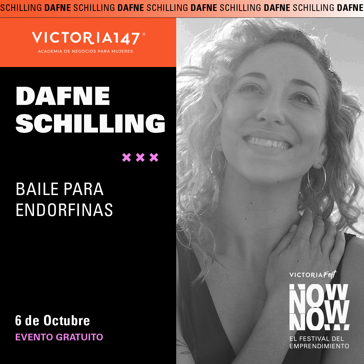 Victoria147org's tweet photo. ⚡️ Dafne Schilling en el #VictoriaFest2021 ⚡️
#TribuVictoria147 #VictoriaFestDigital #FestivaldelEmprendimiento #Emprendedoras #Negocios #Mujeres https://t.co/ANI0rdssRv