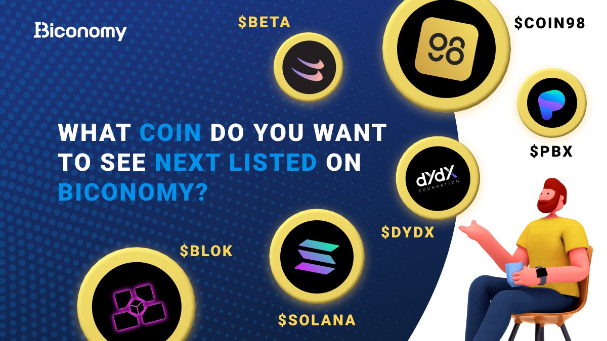 🔥🔥🔥
🚀VOTE IN THE COMMENTS FOR #BICONOMYLISTING🚀
<a href="/solana/">Solana</a> <a href="/dydxprotocol/">dydxprotocol</a> <a href="/bloktopia/">Bloktopia</a> <a href="/paribus_io/">Paribus</a> <a href="/coin98_wallet/">Coin98 Super Wallet</a> <a href="/beta_finance/">The Great Martis Assistant</a>

Our $BIT token will be listed at the end of October, don't worry😉🚀

THANKS for your retweets, WE ❤️ U

#BiconomyExchange #BuyBIT #HoldBIT #Biconomy