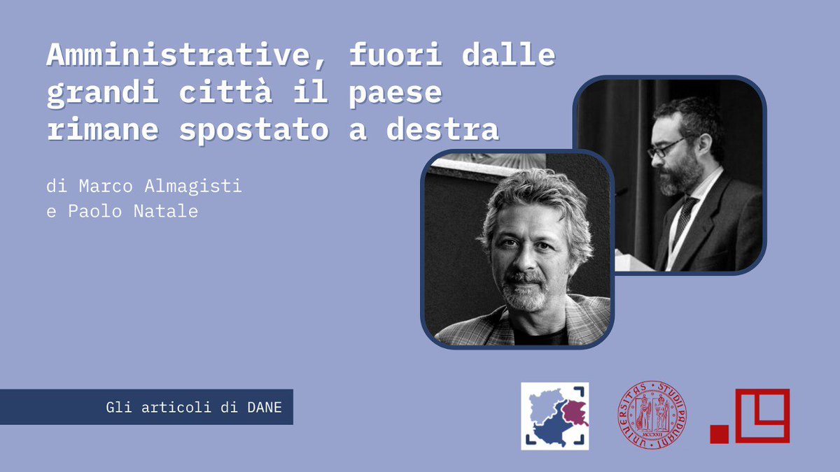 Come sono andate le elezioni amministrative fuori dalle grandi città? Cosa ci dicono i risultati elettorali?
✒️ Leggi l'ultimo articolo di <a href="/marco_almagisti/">Marco Almagisti</a> e Paolo Natale su <a href="/DomaniGiornale/">Domani</a>

editorialedomani.it/idee/commenti/…