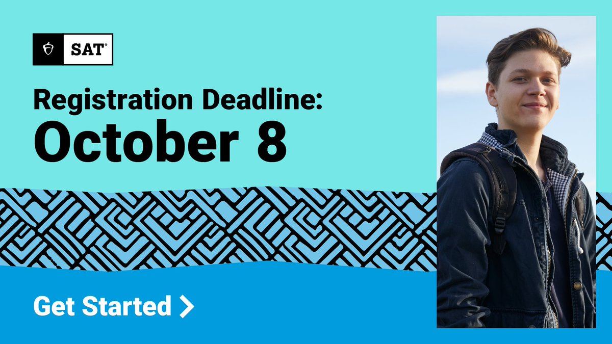 The regular registration deadline for the November 6 SAT is this Friday, October 8. spr.ly/6019JHoCd