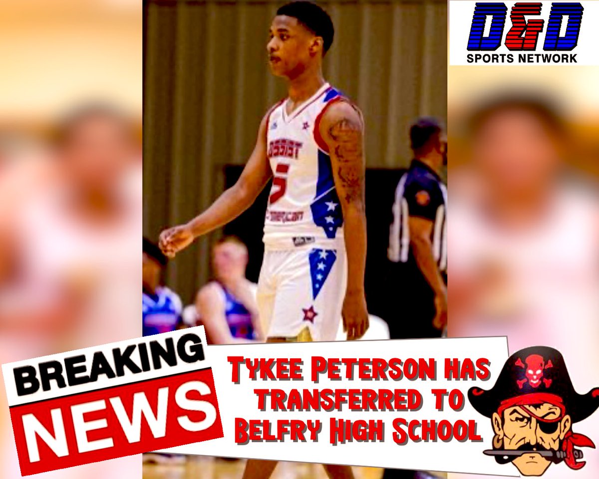 DDSportsNetwork's tweet photo. BREAKING NEWS:

Martin County guard @tykee_peterson has taken his talents to “Pond Creek”,
Peterson enrolled at Belfry High School yesterday morning. Peterson joins a loaded roster of talent and will help make the Pirates one of the heavy favorites in the 15th Region!! https://t.co/rvUFuvMHro