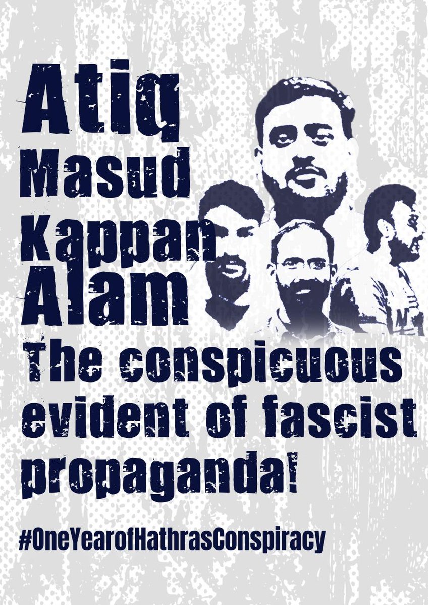 Shibilasherin44's tweet photo. Rauf , Masud and Atiqur Rahman are exuberant young leaders. Being in the forefront of the struggle against bigotry, RSS , their divisive politics make them the enemies of diktat.
They are the dire need of India today. Release them unconditionally!
#OneYearofHathrasConspiracy https://t.co/foD9kGyYxf