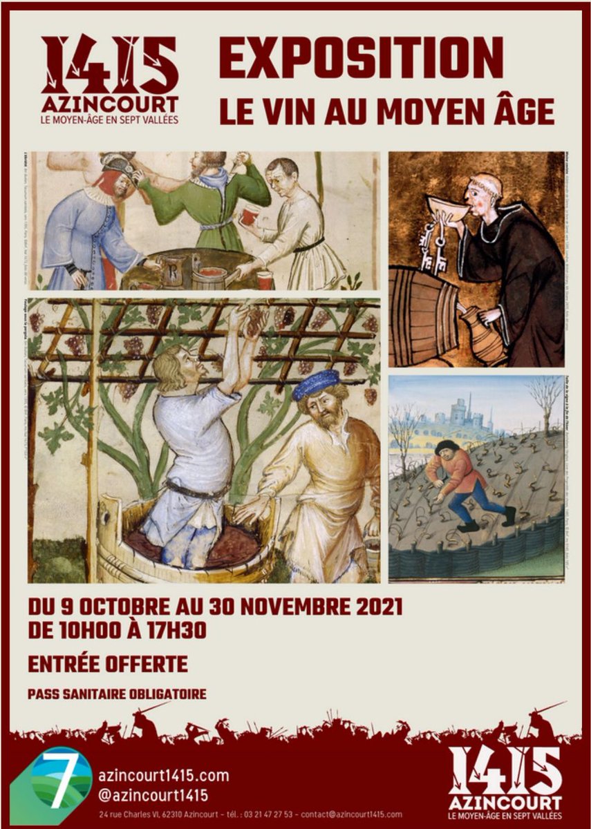 cdt62's tweet photo. Du 9 octobre au 30 novembre, découvrez la nouvelle #expo "Le vin au Moyen Age" au Centre #Azincourt 1415.

ℹ https://t.co/AbxDgq82iF https://t.co/SRC1X4nnRs