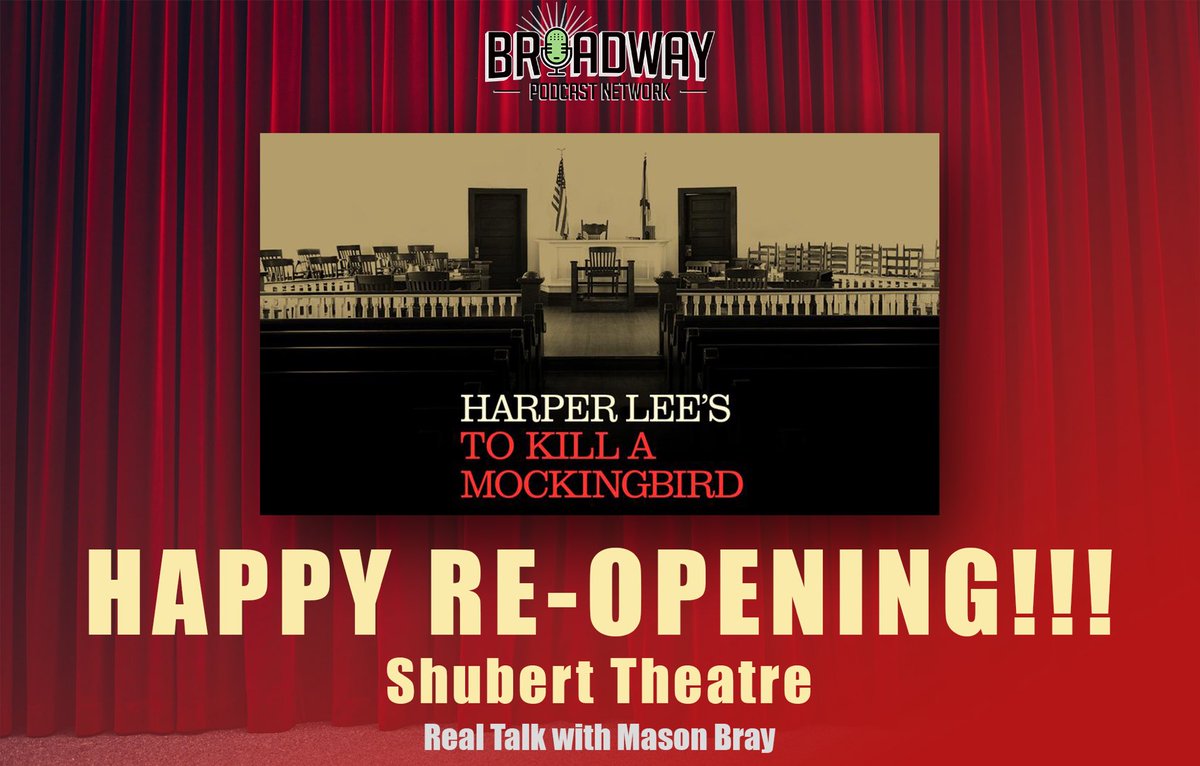 And we have another Broadway show open!!

Harper Lee’s “To Kill A Mockingbird” returned to the Shubert Theatre last night!! 🕊✨
@mockingbirdbway 
•
•
•
#broadwayisback #broadway #broadwaypodcastnetwork #broadwaypodcast #theatre #theatrepodcast #plays #tokillamockingbird