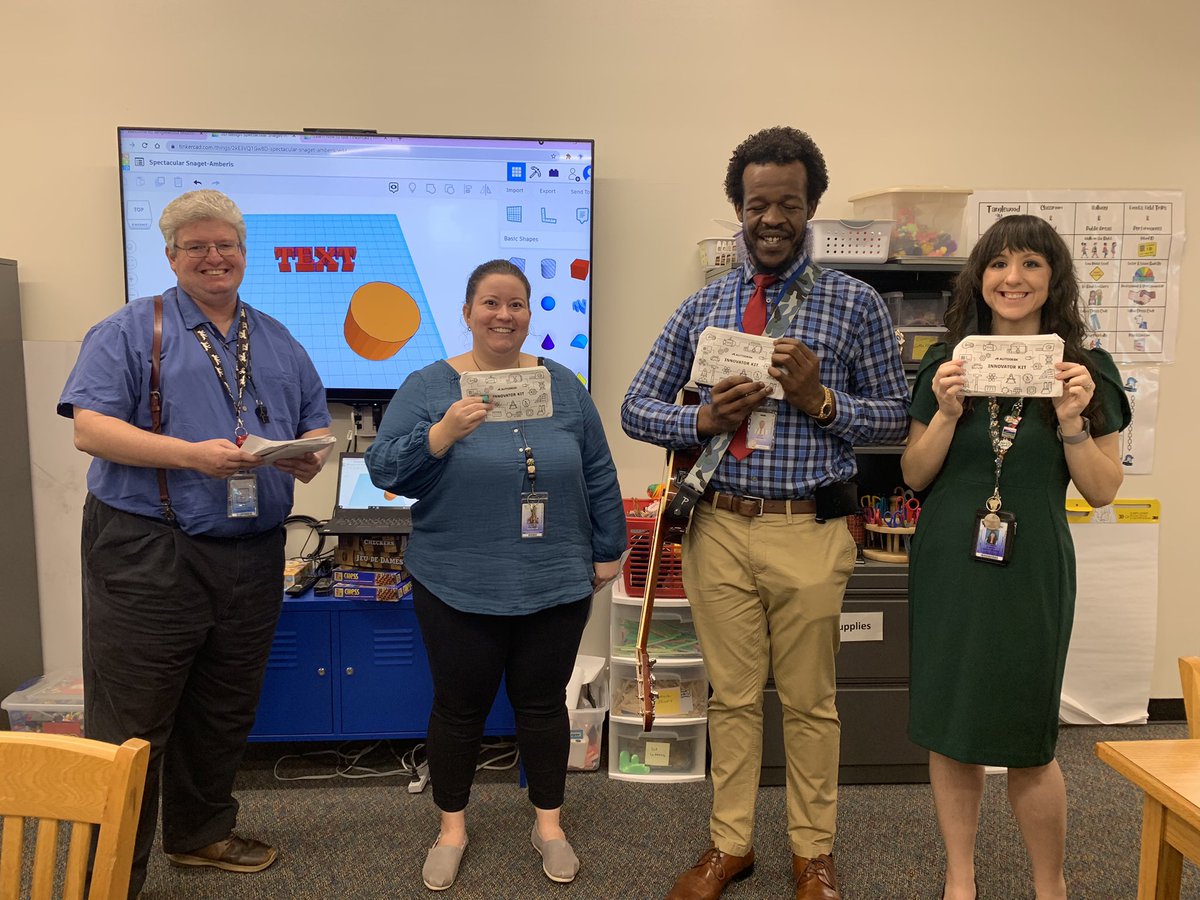 We are loving the swag bags! Thanks for making our PD awesome <a href="/tinkercad/">Tinkercad</a> !