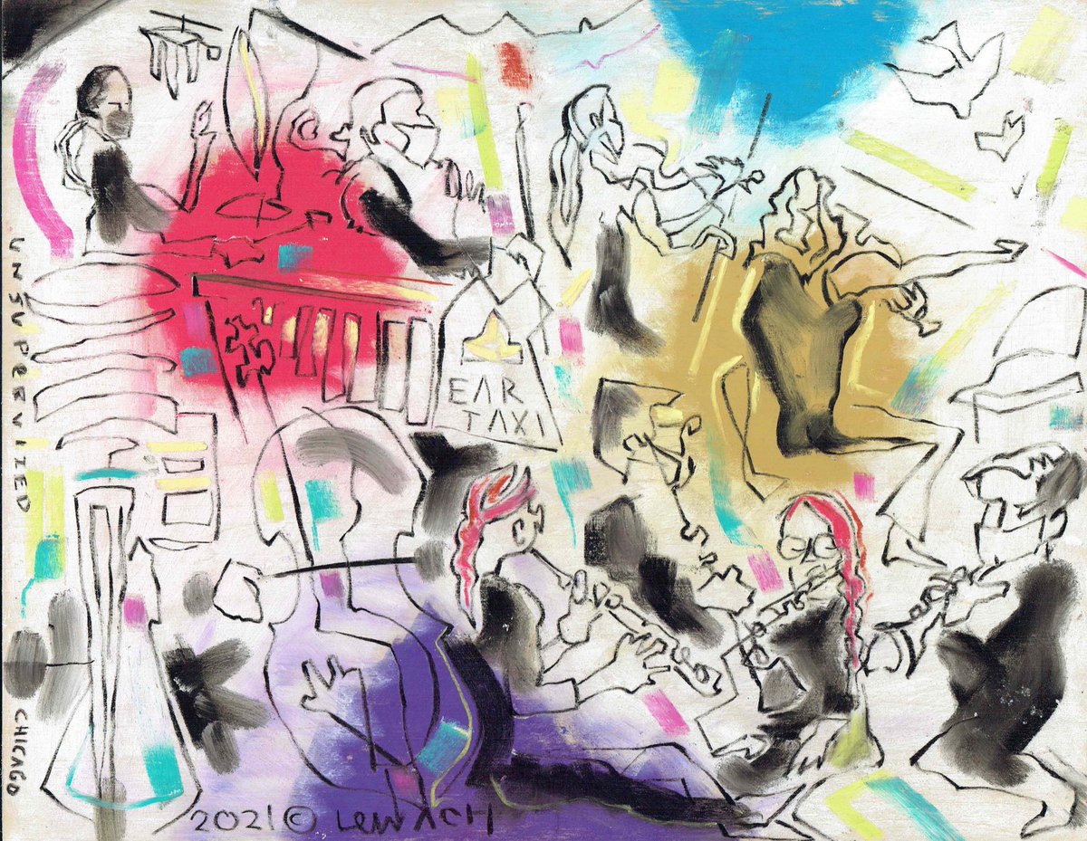 Unsupervised w Chicago Composers Consortium 11X14 pastel/charcoal/chalk on wood cradle $400
<a href="/EarTaxiFestival/">Ear Taxi Festival</a> <a href="/NewMusicUSA/">New Music USA</a> <a href="/kehreincentercs/">Kehrein Center for the Arts</a> #eartaxi