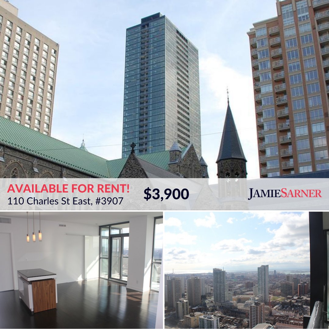 Available for rent! 110 Charles Street East #3907. Enjoy views as far as the eye can see in this 2 bedroom + den suite at X Condominiums. The open concept layout combined with floor-to-ceiling windows emphasize the 1,063 square feet living space. buff.ly/2o7kWY4