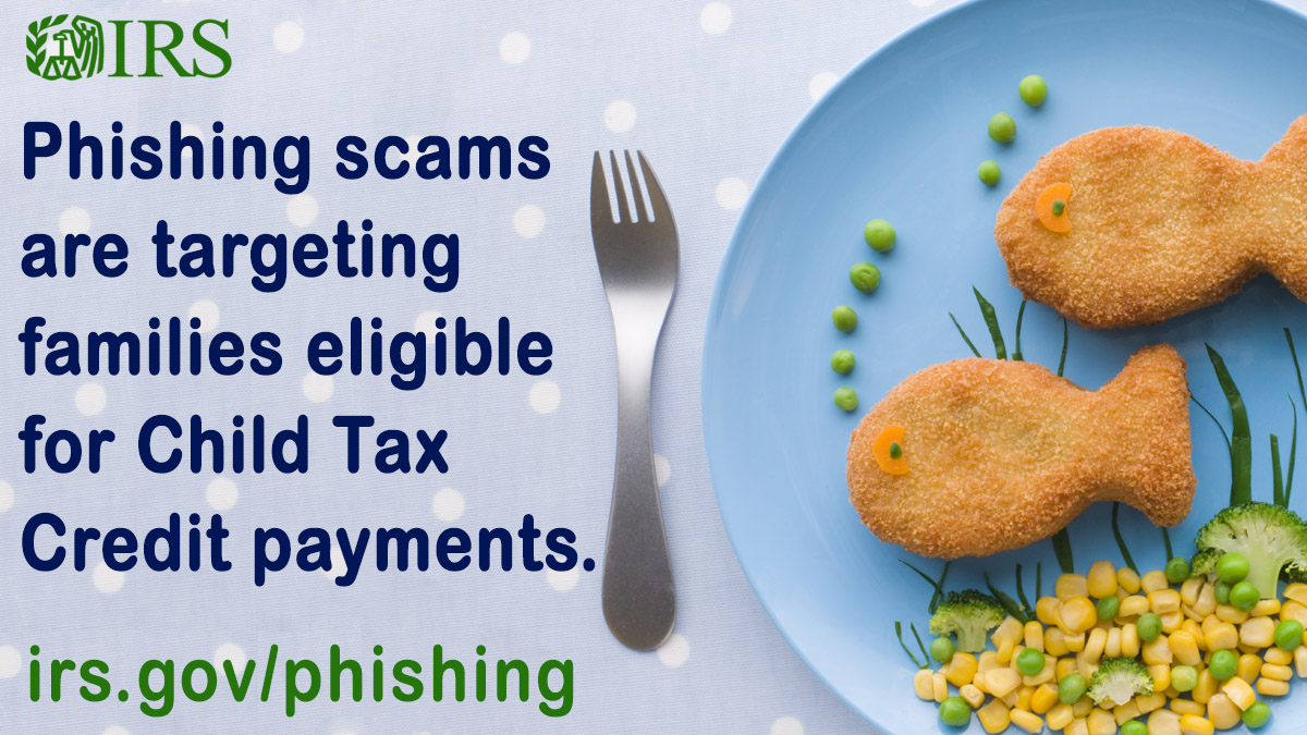 IRSnews's tweet image. #IRS will not email you asking you to provide or verify financial information to obtain the monthly #ChildTaxCredit payments. Stay alert and learn to recognize a phishing scam: irs.gov/phishing