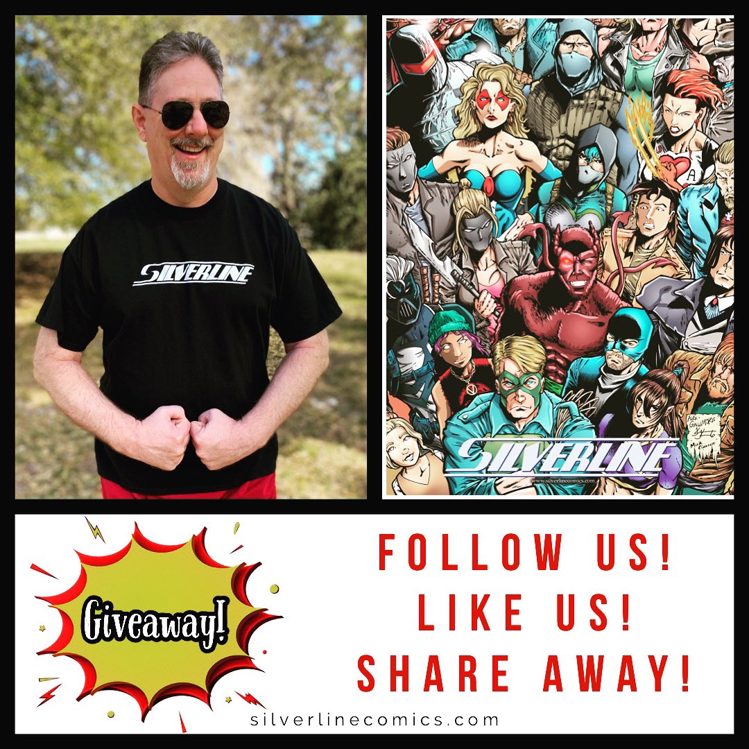 SilverlineComic's tweet photo. #Giveaway time! Go check us out on #Instagram &amp; #Facebook  Link 👉🏽 https://t.co/2ffaKR48DK 👈🏽#makeminesilverline #comics #freestuff https://t.co/frPFP3TaNn