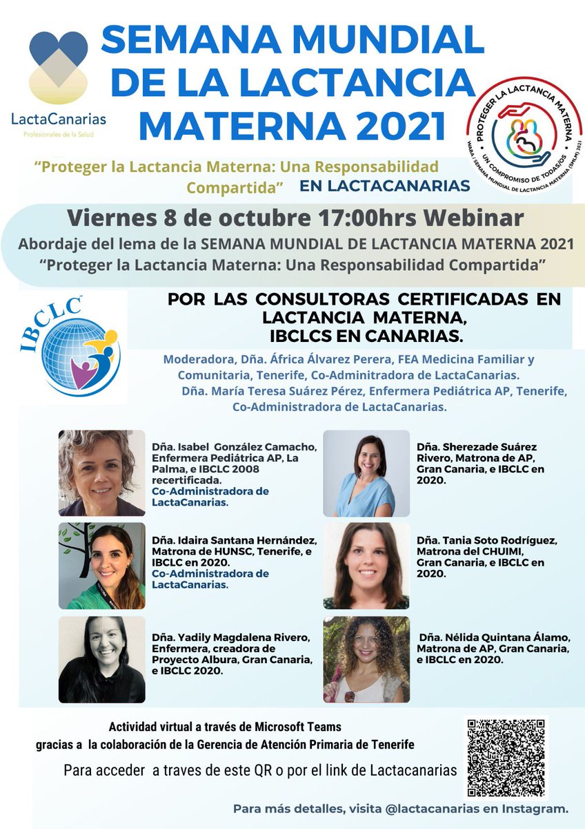 Para celebrar la semana Europea de la #lactanciamaterna algunas compañeras #ibclc. Han preparado estas grandes conferencias