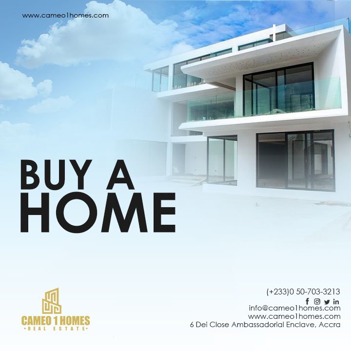 CameoGus's tweet photo. At Cameo 1 Homes, we strongly believe that owning a home is a keystone of wealth, both financial affluence and emotional security.
Contact us now to purchase a Home in any of the following locations
Cantonments
East Legon
Airport Hills
+233(0) 507033213
info@cameo1homes.com https://t.co/VzahfEY9dF