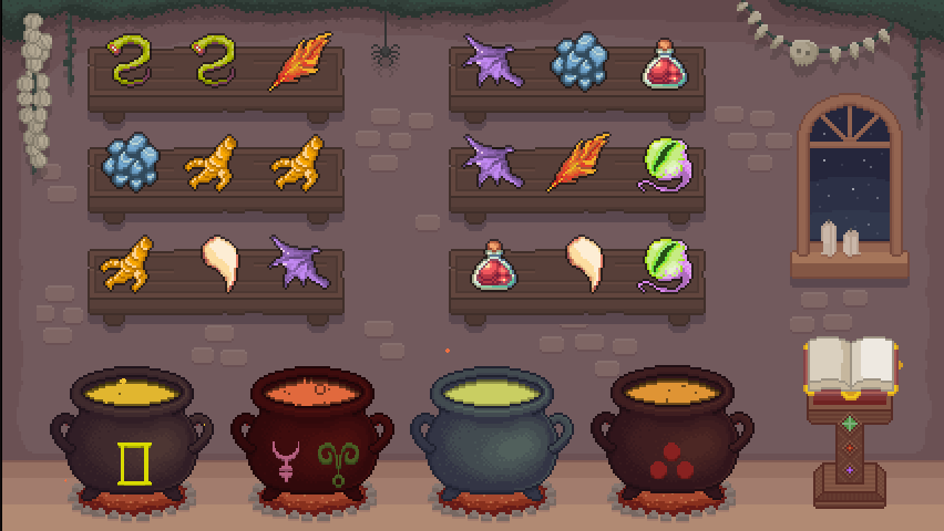 OriBrusi's tweet photo. Check out our #ludumdare49 entry:

~~~ Shaky Shack ~~~
Puzzle-memory game! Mix dark ingredients, use the spell book, survive the earthquake!
📖👁️🧄🐍🦷♉♊♋

Play: https://t.co/cSfyo0KFjN
Rate: https://t.co/YBjtBPqRLM

With @StavGoldstein , @yakierbunker, @TheLotanos https://t.co/YS3pFU5OTP