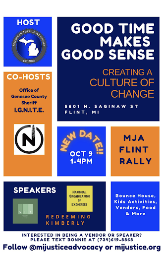 MIJustadvocacy's tweet photo. 5601 N. Saginaw St. 
Flint, MI
1-4pm

#MJA #mijustice #prisonreform  #criminaljusticereform #PassMIGoodTime #RestoreMIPrisons #MICJReform #smartjustice #criminaljustice #cjrefrom #reentry #transformativejustice #justice #secondchances # https://t.co/4TtVjD3h40