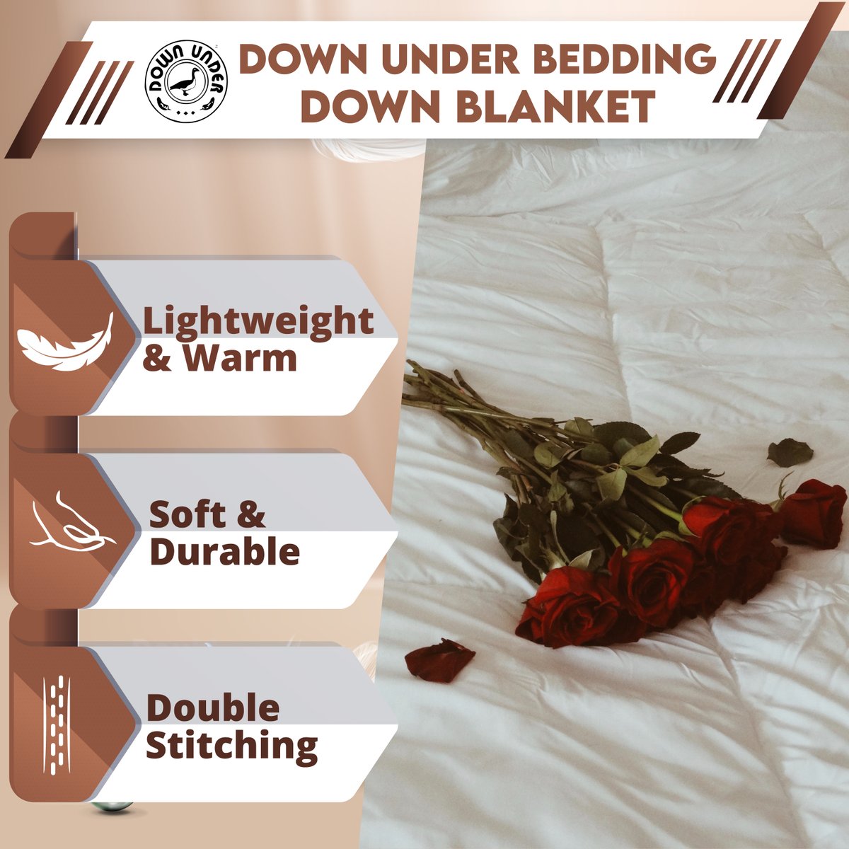 BeddingUnder's tweet photo. Introducing the ever functional Down-Filled Blanket. Great to have for those times you don’t need a heavy comforter but still require a bit more warmth than a regular blanket can provide
#purecotton #blanket #soft #durable #down #duckdown #sleep #downunderbedding #hypoallergenic https://t.co/74yTal0nVE