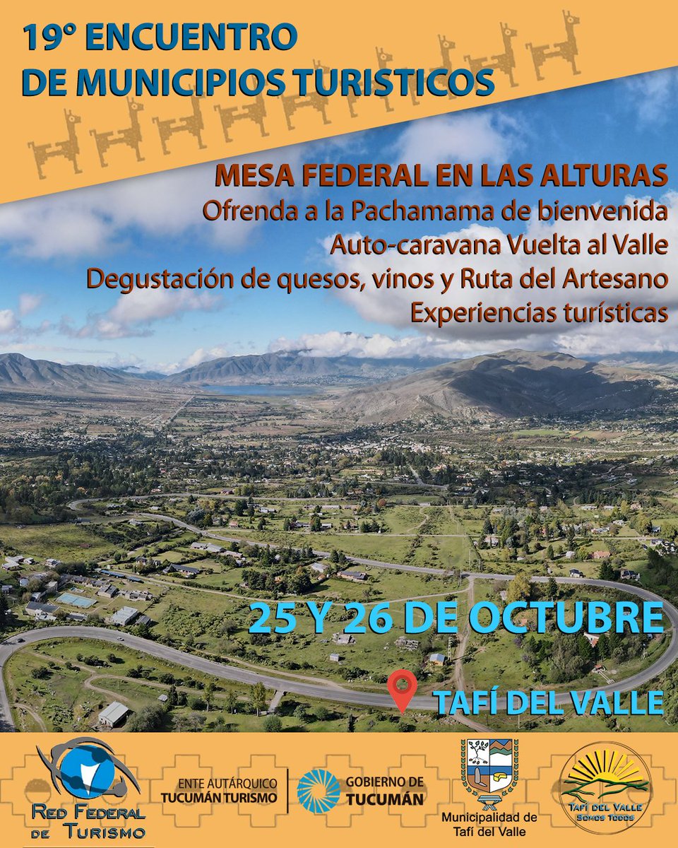La Red Federal de Turismo se vuelve a encontrar en forma presencial en el marco del 19° Encuentro de Municipios Turísticos.

👇Link de inscripción:

cutt.ly/8EO9LKi

📲 Contacto: +549 3546 409995

#MunicipiosTurísticos 
#turismo #RedFederaldeTurismo