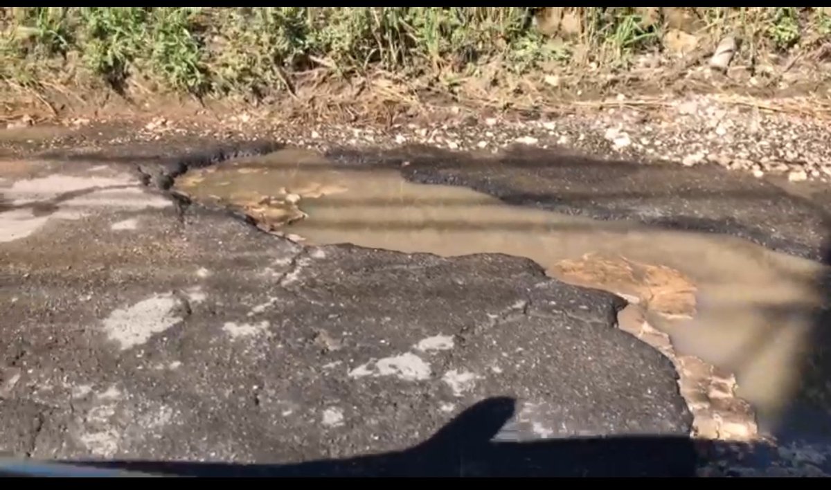 ZealGD's tweet photo. @KrystalLeeCares The roads from Brown's Town to Runaway Bay are in a deplorable state and are likely going to cause major damages to people's vehicles and possibly accidents. What will be done about it? 
@AndrewHolnessJM 
Attached are just a few of the many potholes that exist. https://t.co/omp1e25bme