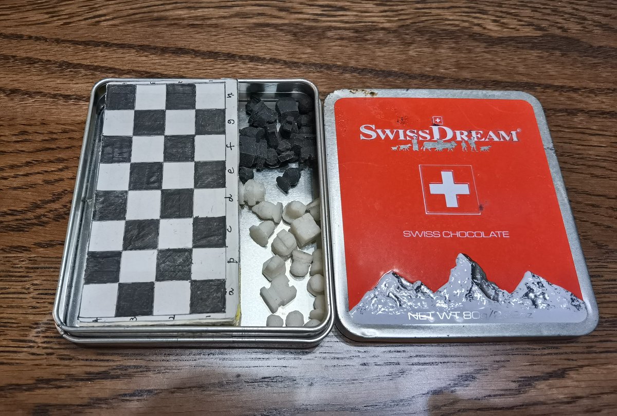 zefengli1997's tweet photo. #ObjectOfValue and #ISH21 
This is a handmade chess with board which i made it when i was a student in seceondary school, the peices was made by black and white eraser by using knife, and the board was mainly made by cardboard https://t.co/fWJkFTSPuT