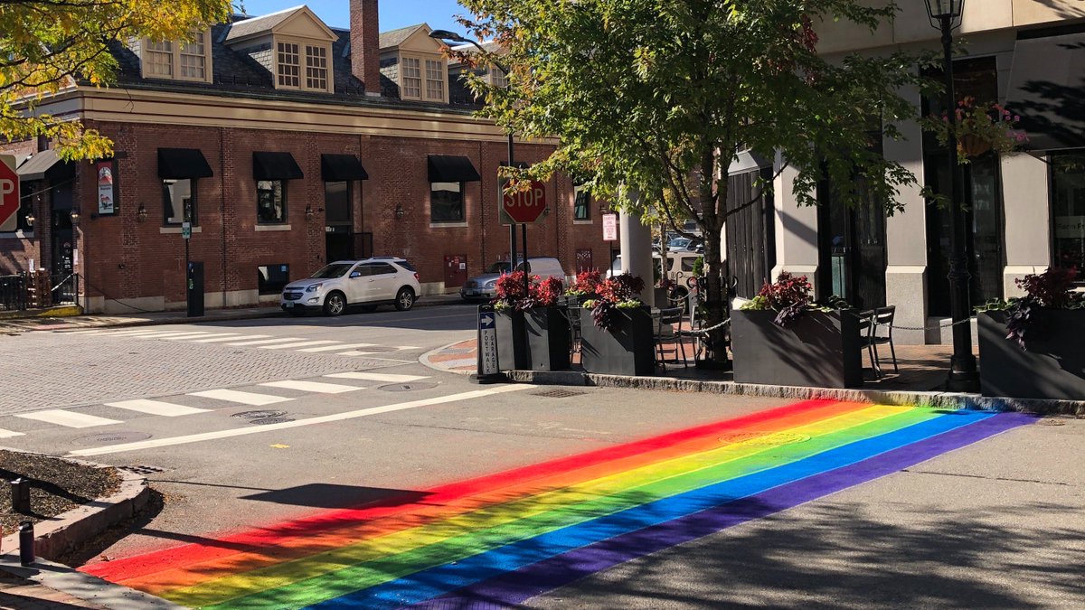 Portwalk Place is ready for Portsmouth Pride 2021! #portsmouthnh #portsmouthpride #pride2021