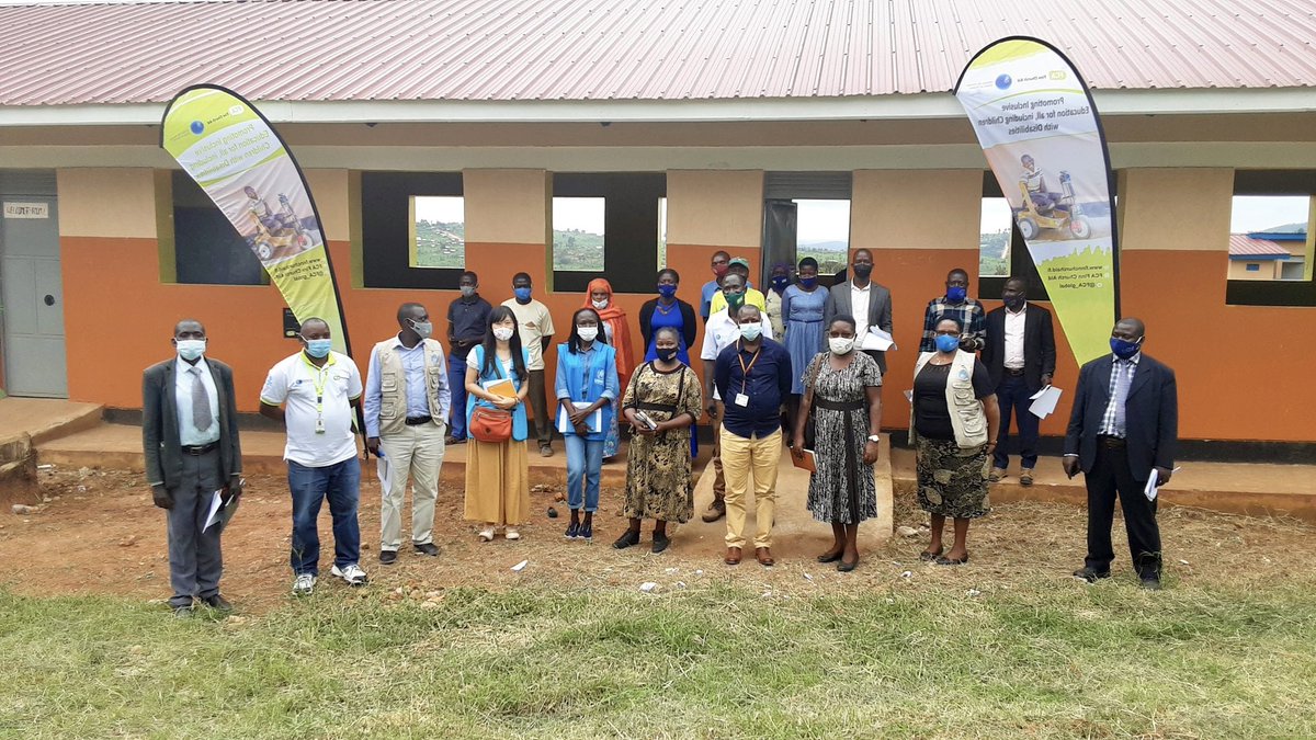 FCA_global's tweet photo. Our Uganda programme had the privilege of hosting the Commissioner SNE @Educ_SportsUg Ms Bugoosi &amp; Snr Educ Officer/SNE - Dr Nizeyimana in Kyaka II refugee settlement. The team visited the Special Needs Education unit constructed w/ funding from @Ulkoministerio #LeaveNoOneBehind https://t.co/XBMLm5KvYF